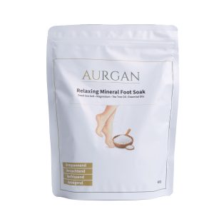Aurgan Foot Soak 480g – Voetenbadzout met Tea Tree, Rozemarijn, Kamille & Munt