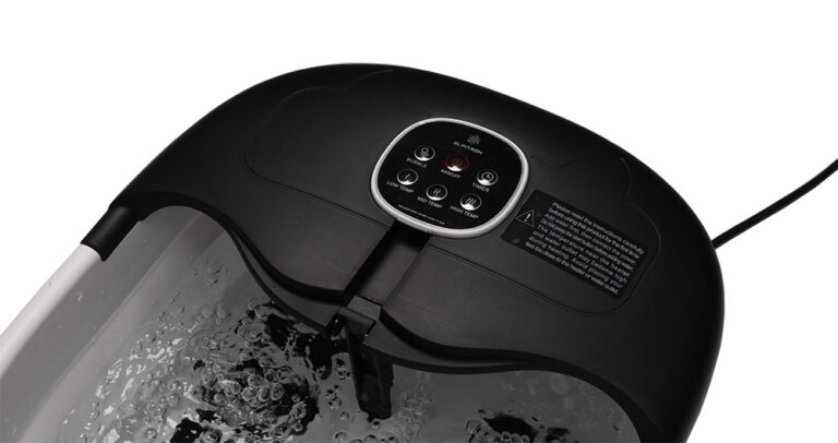 Zwart Slimtron FB02 voetenbad met bubbels