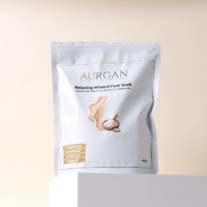 Aurgan Foot Soak 480g – Voetenbadzout met Tea Tree, Rozemarijn, Kamille & Munt