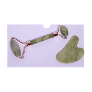 Aurgan groene Jade Roller & Gua Sha set