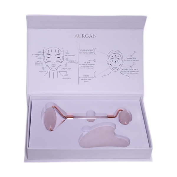Aurgan Jade Roller Rose Quartz – Gezichtsroller