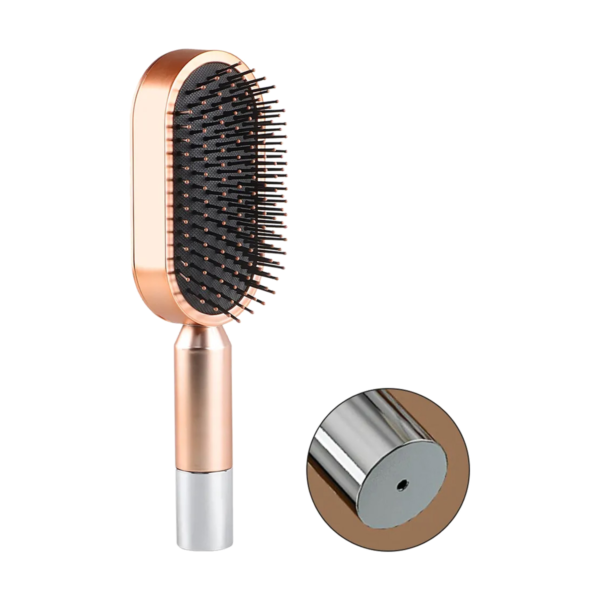 Aurgan Haarborstel Chrome – Comfortabele Luchtkussen – Droog en Nat te Gebruiken