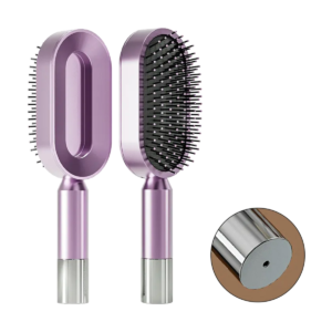 Aurgan Haarborstel Chrome – Comfortabele Luchtkussen – Droog en Nat te Gebruiken
