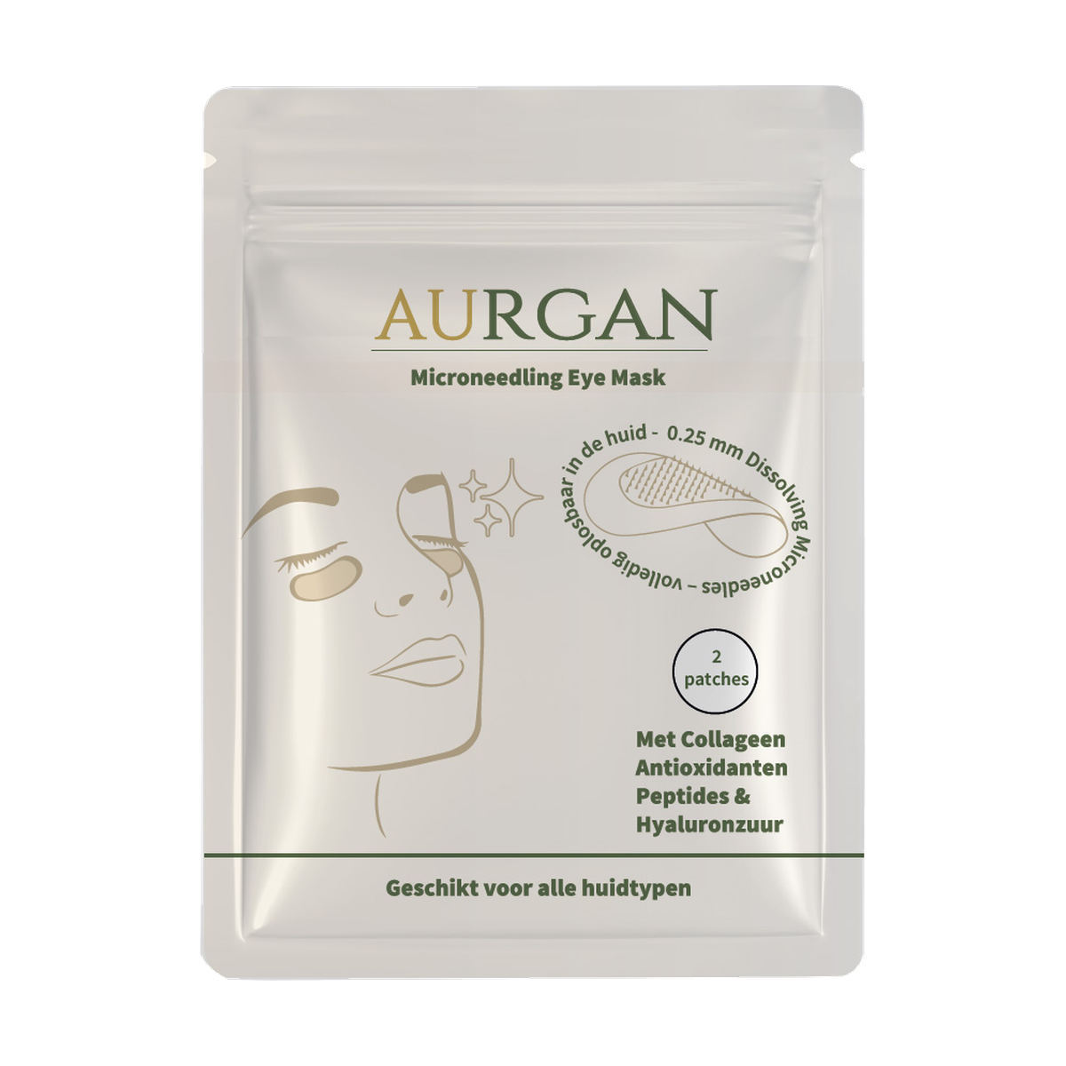 aurgan microneedling eye mask patches