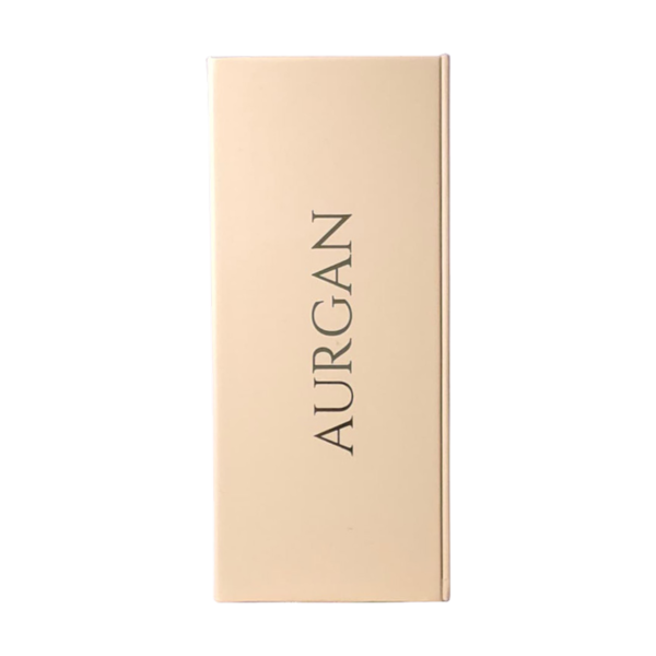 Zijkant van de Aurgan Silky Hair Treatment verpakking